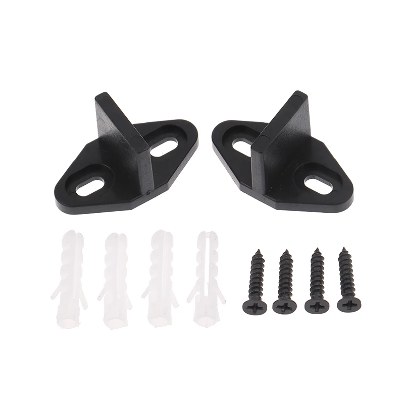 

2set Sliding Door Floor Guides - Black Closet Door Guide Floor Mounted Bottom Track Guide For Sliding Doors, Easy To Install