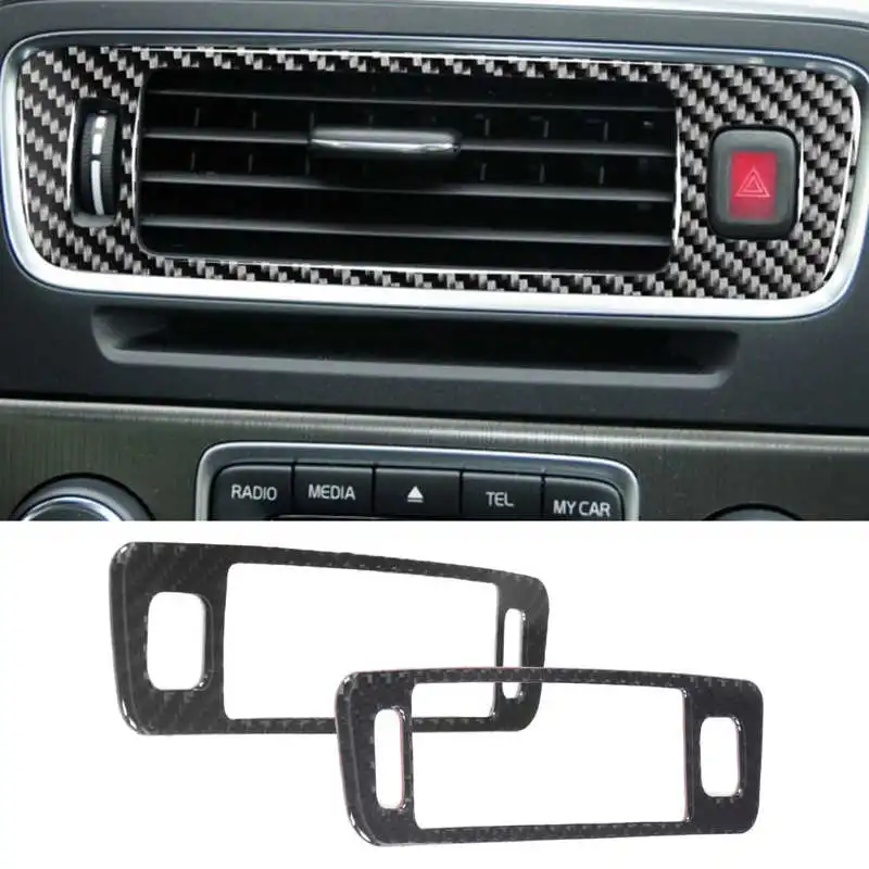 Отделка из углеродного волокна для вентиляционного отверстия Volvo V60 S60 2010-2017