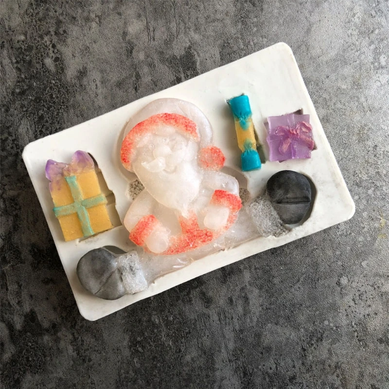 

3D Santa Claus Gift Box Resin Mold Silicone Christmas Featival Fondant Molds