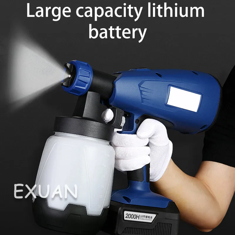 

multifunctional large capacity lithium battery electric spray gun paint latex paint cordless paint coating spray gun tool
