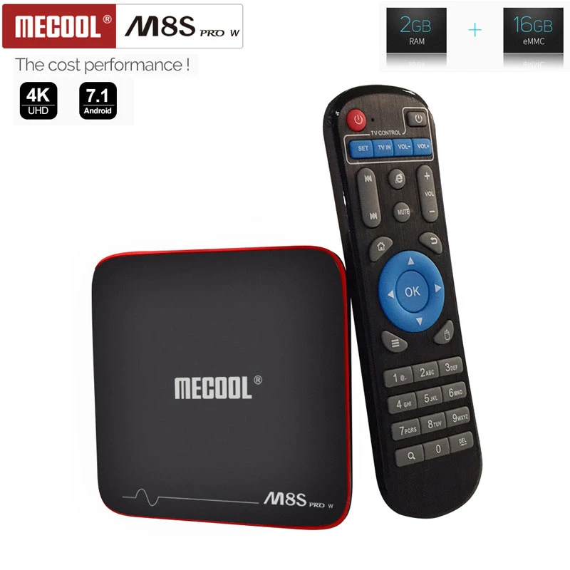 Mecool M8s Pro W Smart Tv Android 7 1 BOX Amlogic S905W четырехъядерный процессор 2 Гб 16 Rom 4K 4G WiFi