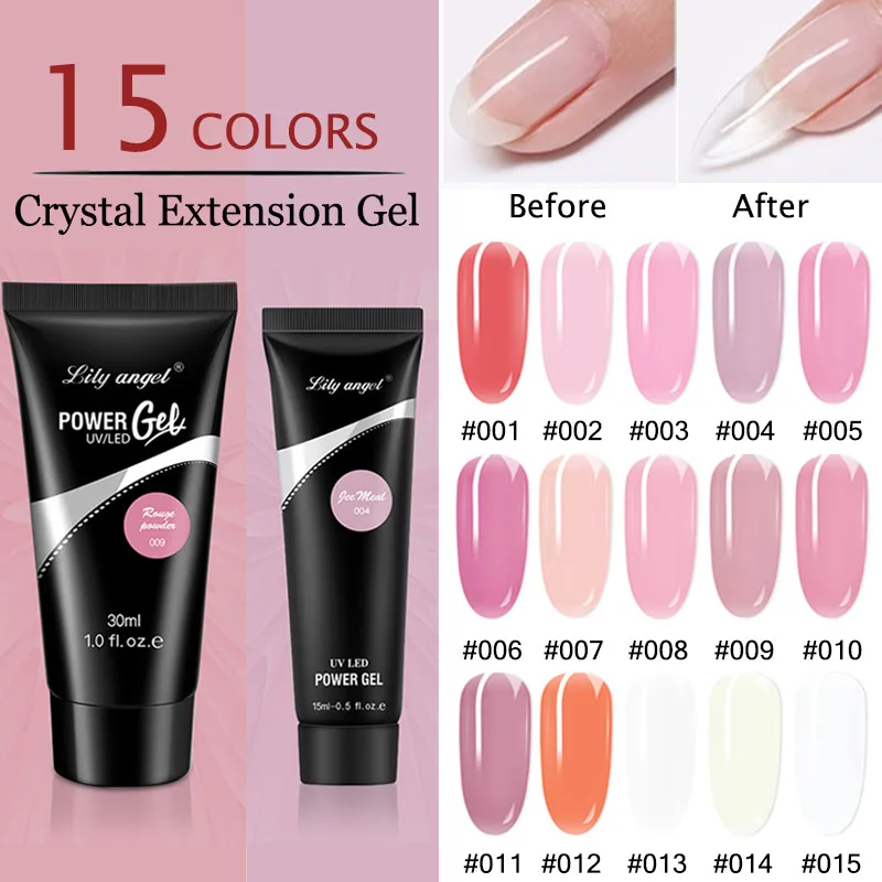 

Полигель для быстрого наращивания ногтей, 15/30 мл