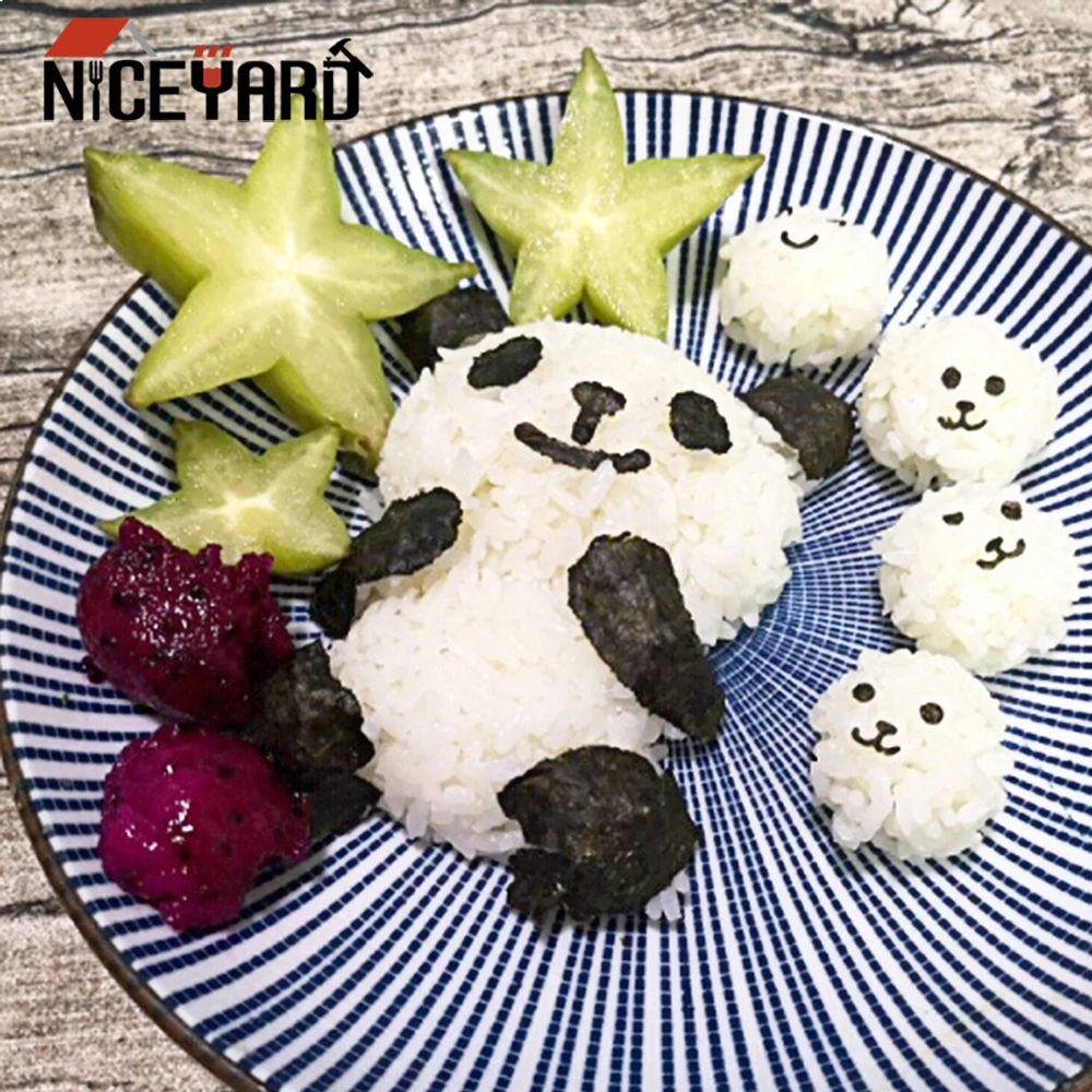 NICEYARD 4 в 1 Panda Baby Мультяшные суши нори форма для риса Декор резак искусственный