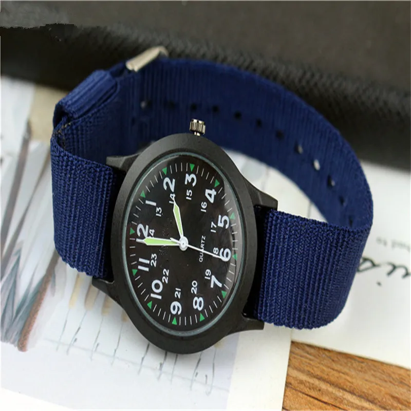blue-black Известный бренд для мужчин, детей, мальчиков и девочек, модные крутые кварцевые часы, студенческие холщовые электронные наручные часы - Цвет: blue-black