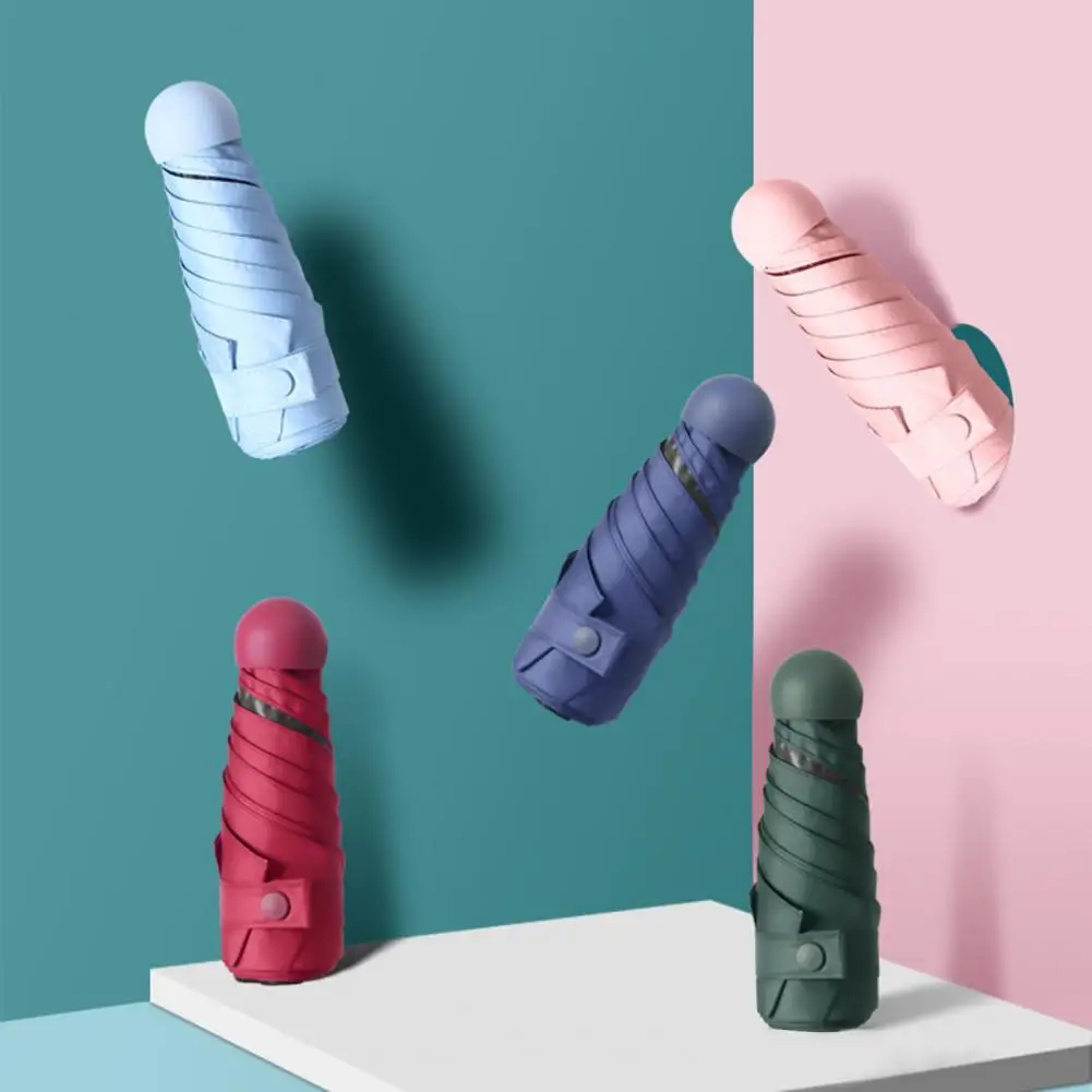 

Модный пятислойный зонт от солнца с УФ-защитой и длинной ручкой, зонт в форме капсулы с шестигранным дизайном, зонт от солнца для активного о...