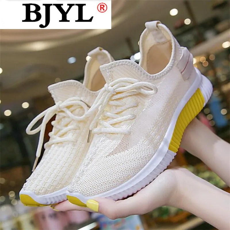 

BJYL 2021 Shoes Women Sneakers Fashion Summer Light Breathable Mesh Shoes Woman Tenis Feminino Women Casual Vulcanized Shoes