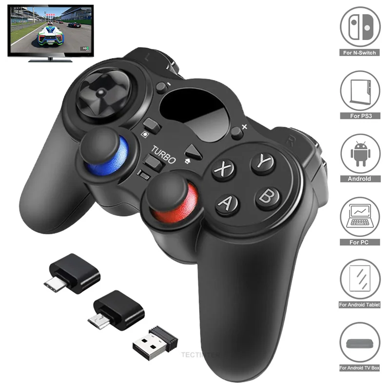 

Mando inalámbrico de 2,4G para mando de consola Switch, Joystick para PC, PS3, teléfono inteligente, tableta, dispositivo de TV