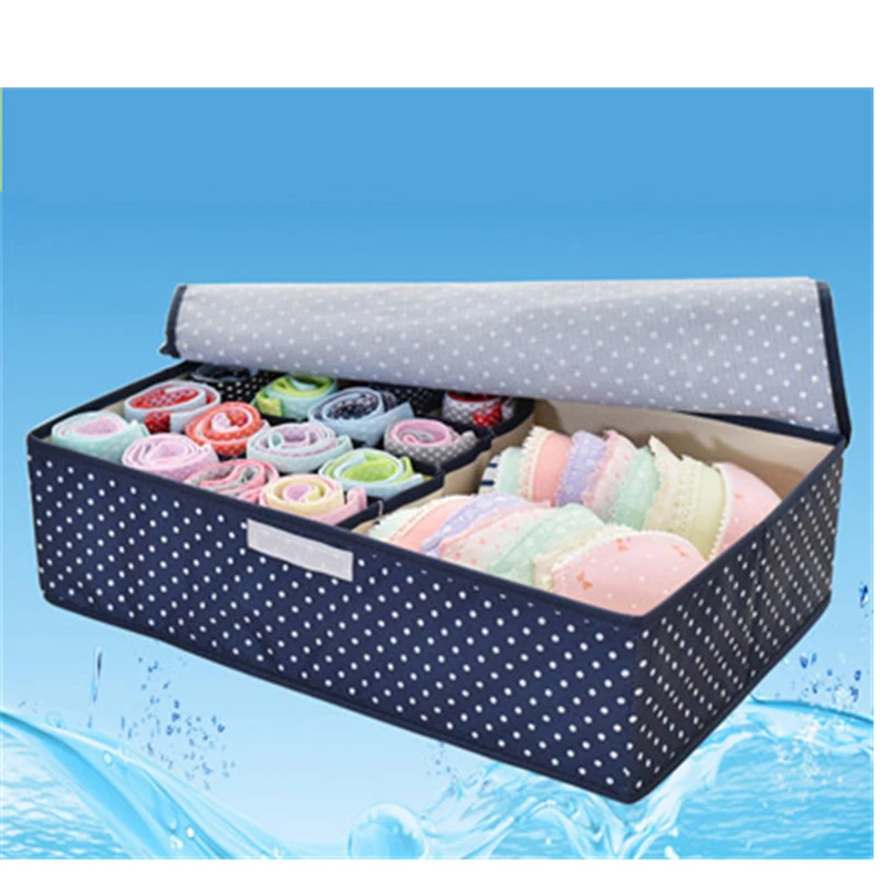 Складной ящик для хранения нижнего белья из ткани Оксфорд 17 дюймов|Коробки и