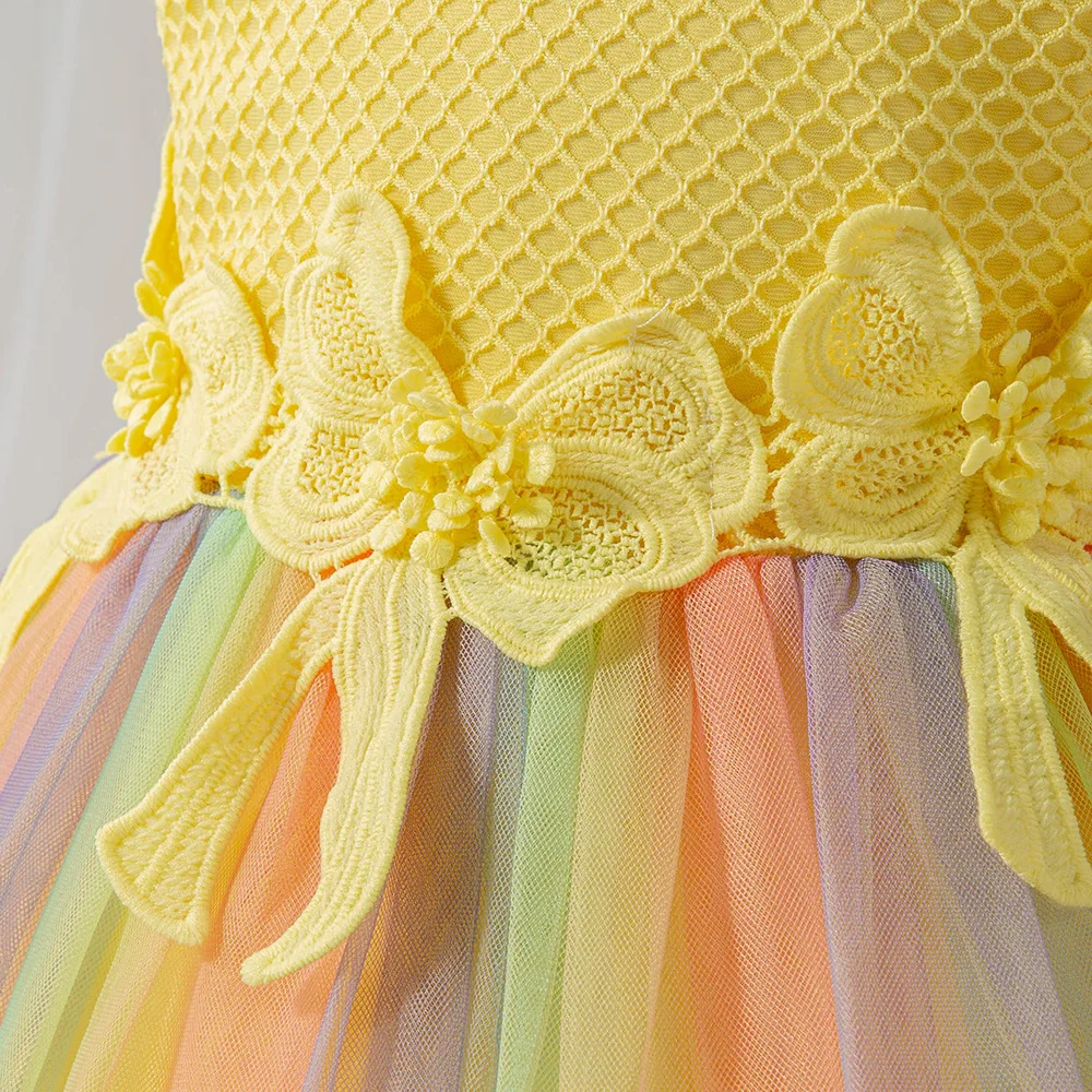 Новорожденные детская одежда на Рождество день рождения радужная принцесса без