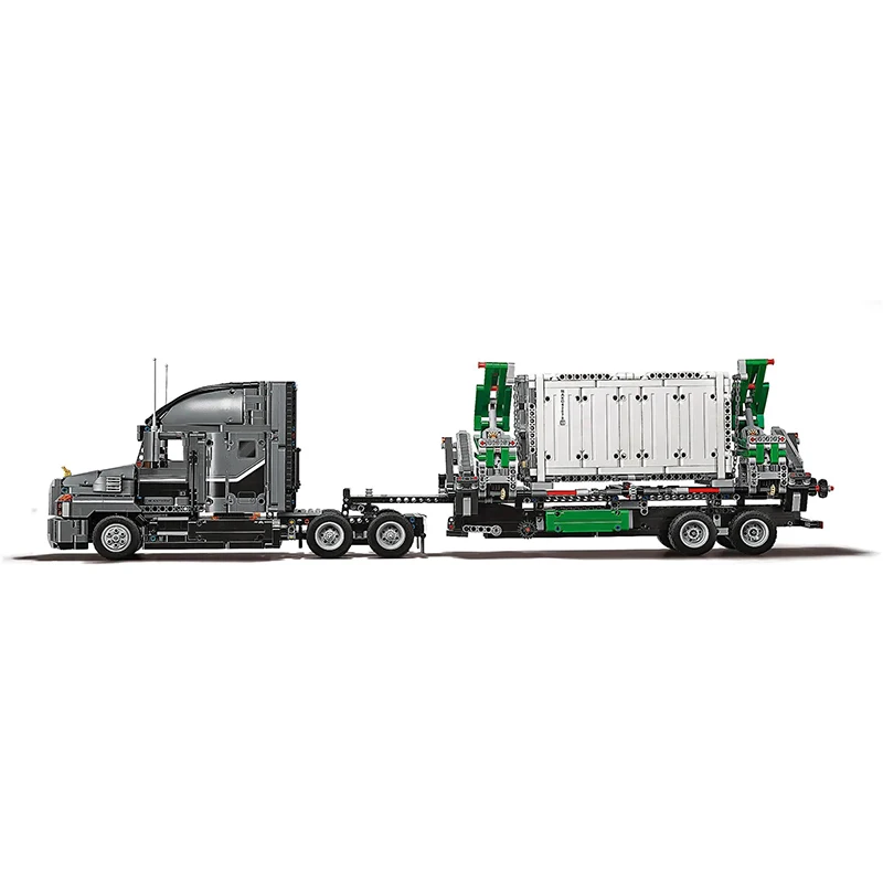 В наличии технический автомобиль 2 в 1 контейнер мусоровоз 10827 модель кирпича