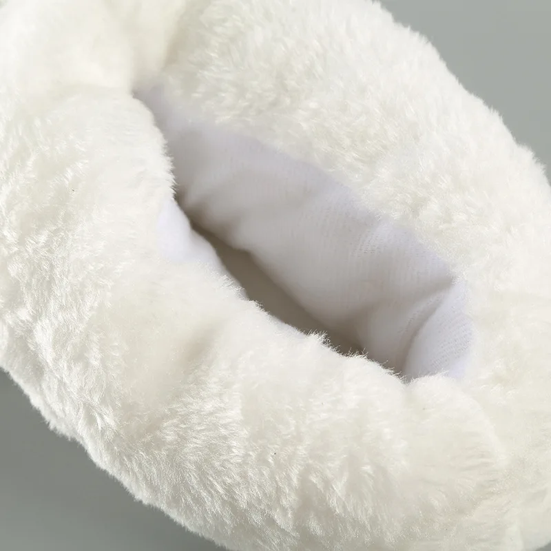 Хлопковые тапочки Цвет черный белый Обувь с когтями Новинка Зимняя обувь