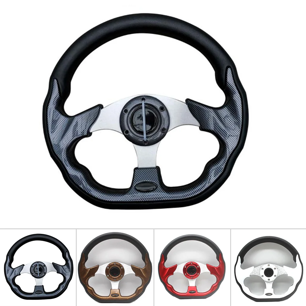 

13 дюймовый руль для гольфа из алюминия и углеродного волокна спортивный стиль для EZGO/CLUB автомобиль DS/YMH/клубный автомобиль прецедент замена ...