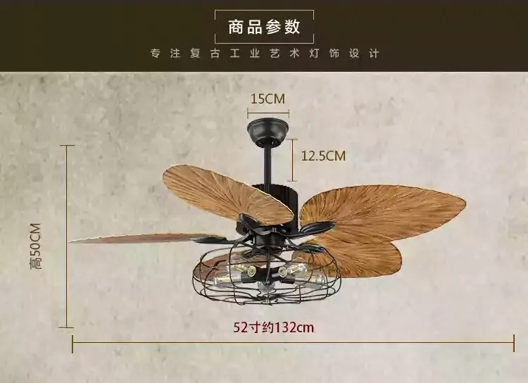 Luxury European-style retro ceiling fan light remote control Ceiling Fans Restaurant Living Room decor Fan Lamp | Лампы и освещение