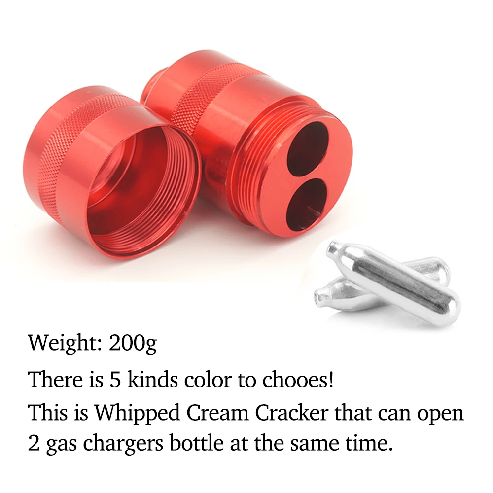 1 шт. взбитые крекеры крем 8 г Смеющийся газ диспенсер с 2 отверстиями открытые