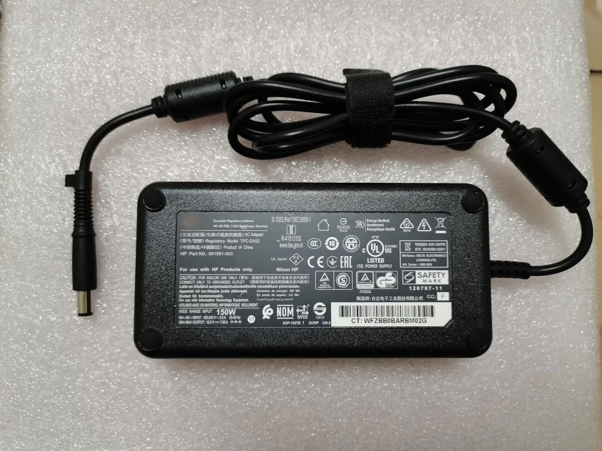NEW OEM 19.5V 7.69A 901981-003 7.4mm Pin AC Adapter For HP 150W Pavilion 24-Q151IN,24-Q171IN Original Puryuan Charger