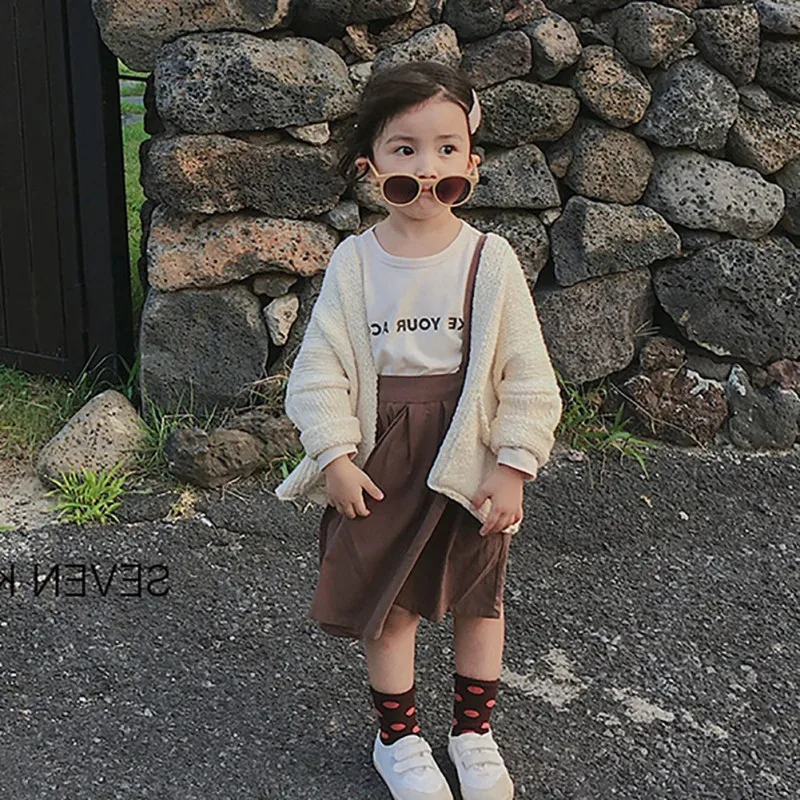 Новинка; Весенняя Юбка для маленьких девочек; От 1 до 7 лет для детей; милые детские однотонные юбки на лямках с эластичной резинкой на талии для маленьких девочек; повседневная одежда