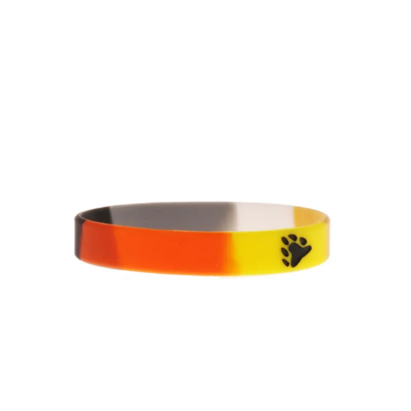 High Quality Bear Pride LGBT Silicone Bracelet Gay Lesbian Awareness Wristband Wolf paw Bracelets Give Away | Украшения и