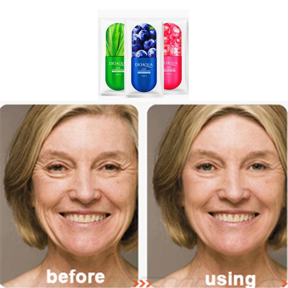 Листовая маска для лица в восточном стиле с изображением вишни ромашки розы