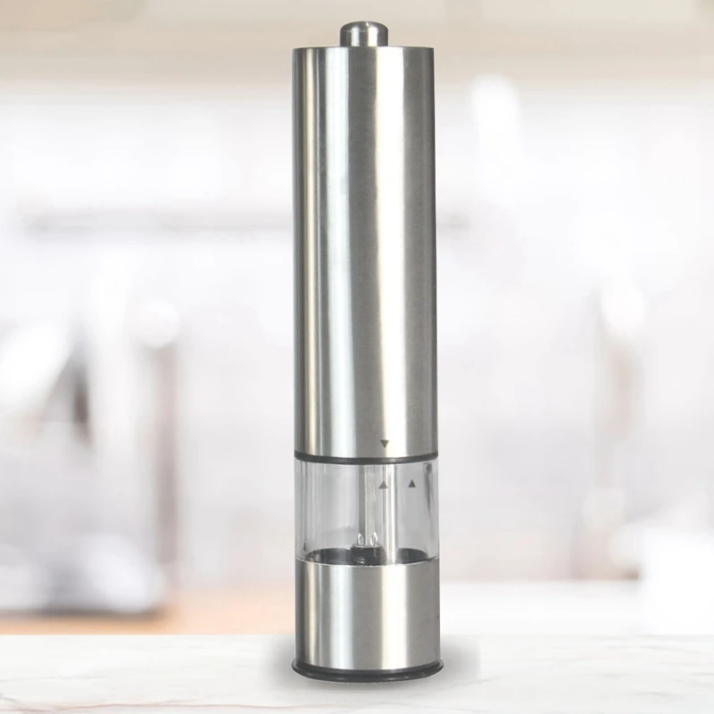 Stainless Steel Electric Salt and Pepper Mill Automatic Herb Spice Grinder Adjustable Coarseness Gifts Kitchen Gadget | Дом и сад