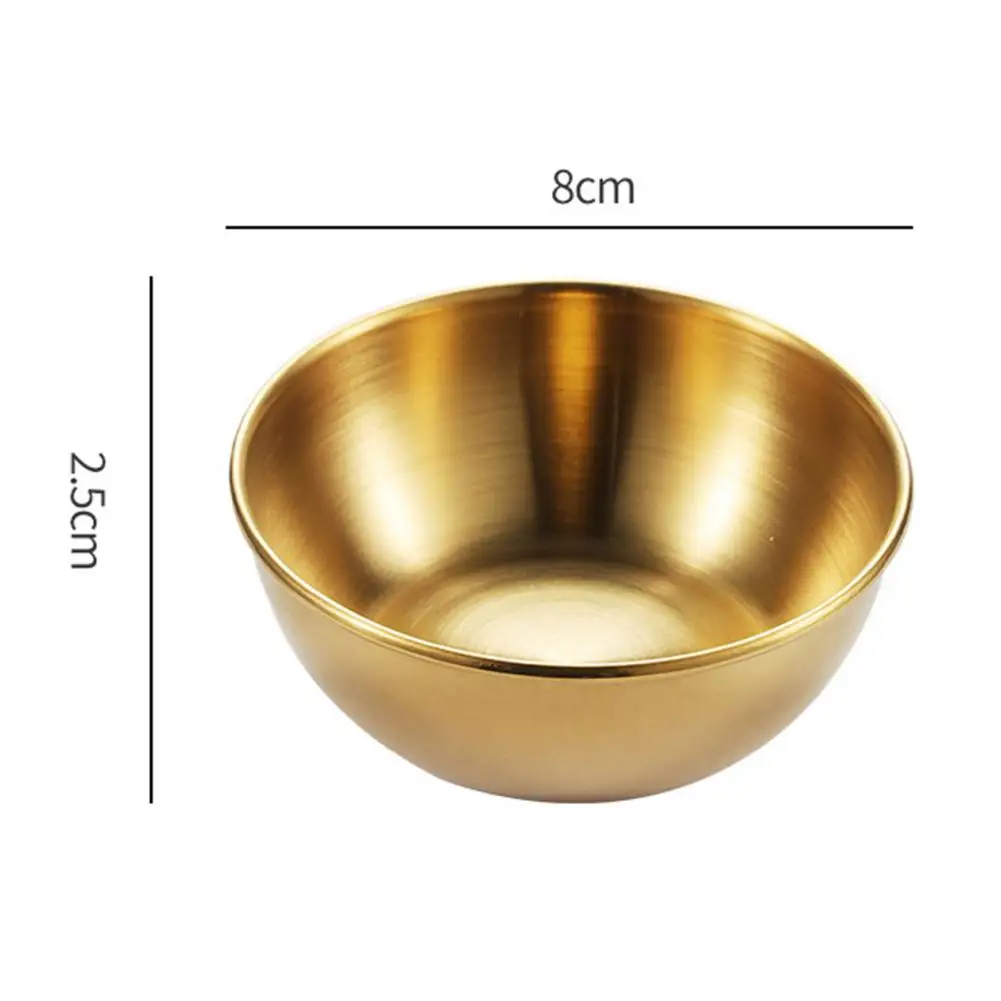 

Seasoning Dish Round Rust-proof Stainless Steel Household Small Metal Sauce Plate for Home cocina accesorio