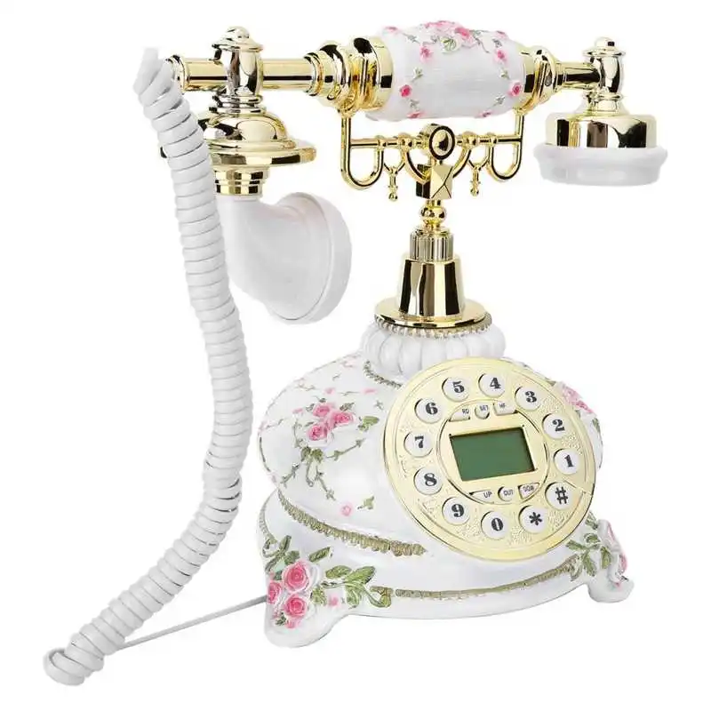 Домашний офис ретро циферблат винтажный античный телефон стационарный FSK/DTMF