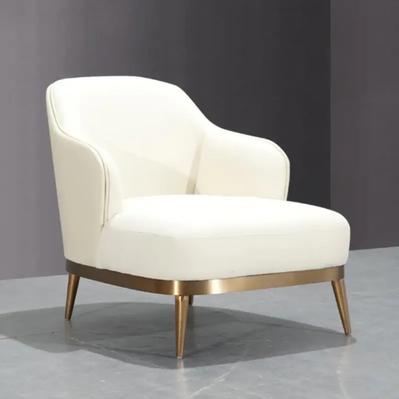 U BEST Золотая основа серый/белый бархатный стул для отдыха лобби современный