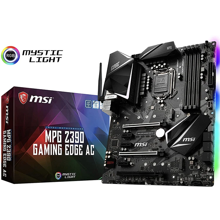 

MSI MPG Z390 Gaming Edge AC LGA1151 (Intel 8th and 9th Gen) Wi-Fi SLI CFX ATX Z390 Gaming Motherboard