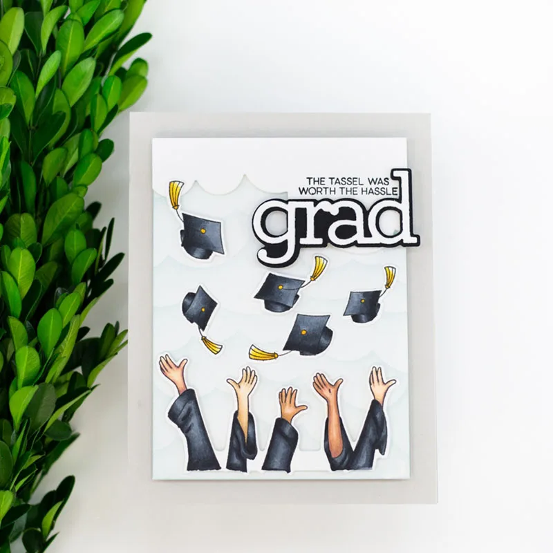 

Congrats Mom Grad 2020 Words Die Cuts For Crad Making Flowers Grad Cap Metal Cutting Dies Stencils For DIY Crafts Cards