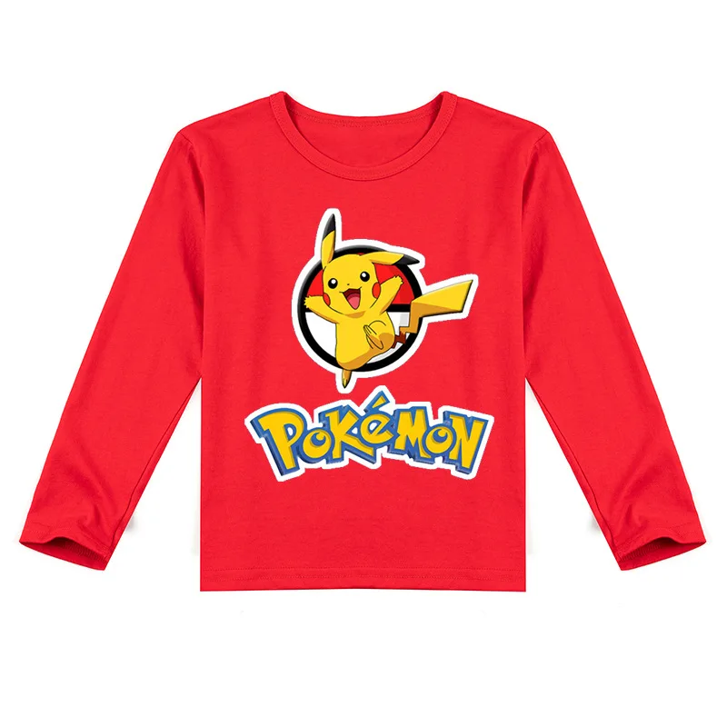 Футболки с изображением Пикачу футболки для мальчиков Модная хлопковая футболка