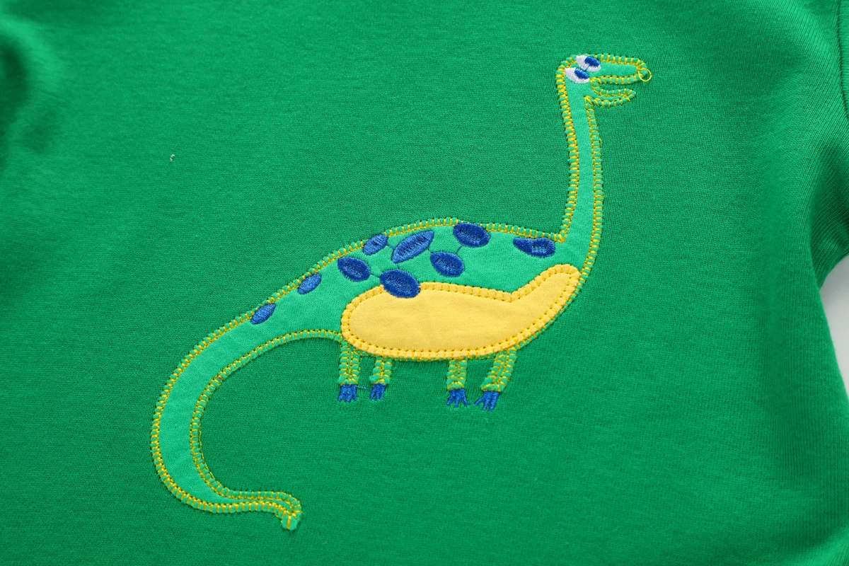 Ca&iacute;da de talla grande de los ni&ntilde;os conjuntos de ropa ni&ntilde;os ni&ntilde;as 2-8Years de algod&oacute;n de dibujos animados de manga larga sudaderas + Pantalones 2 unids/set traje de pijamas-3