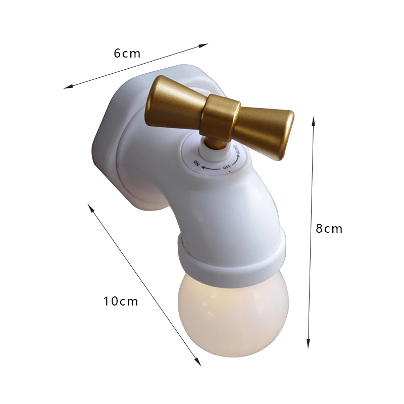 

Creative Voice Control LED Night Light Faucet USB Rechargeable Mini Wall Lamp Long Battery Life Bedroom Decoration Room Lights