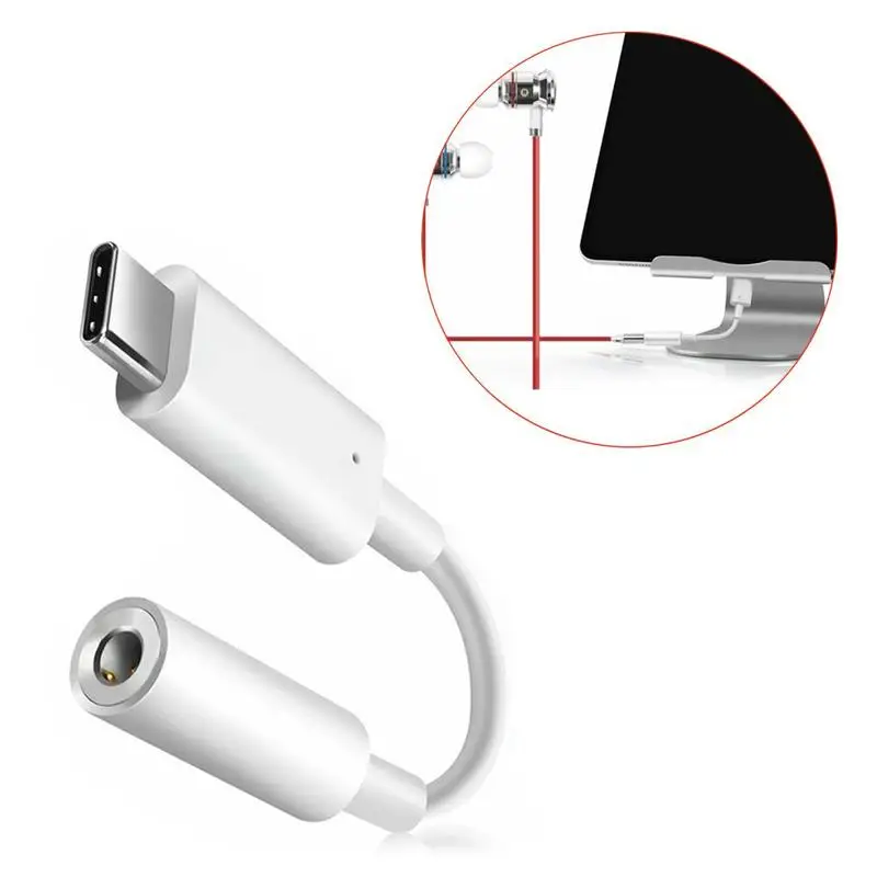 

Type C To 3.5mm Audio Cable Headphone Jack Adapter C Type Is Suitable Interface With For Equipment R6Y3