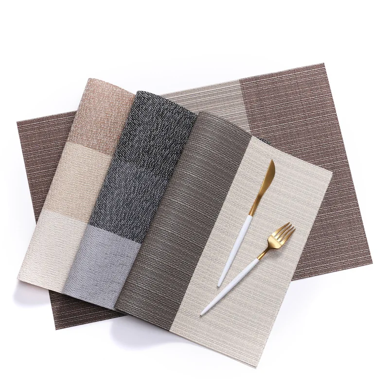 

1Pc PVC Placemats Non-slip Heat Resistant Dinner Table Mats Pads 45*30cm