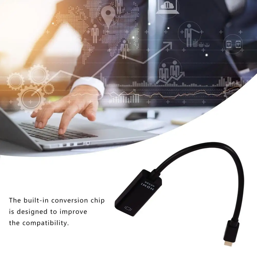 Универсальный портативный адаптер HDMI практичный мини-Кабель DP-HDMI