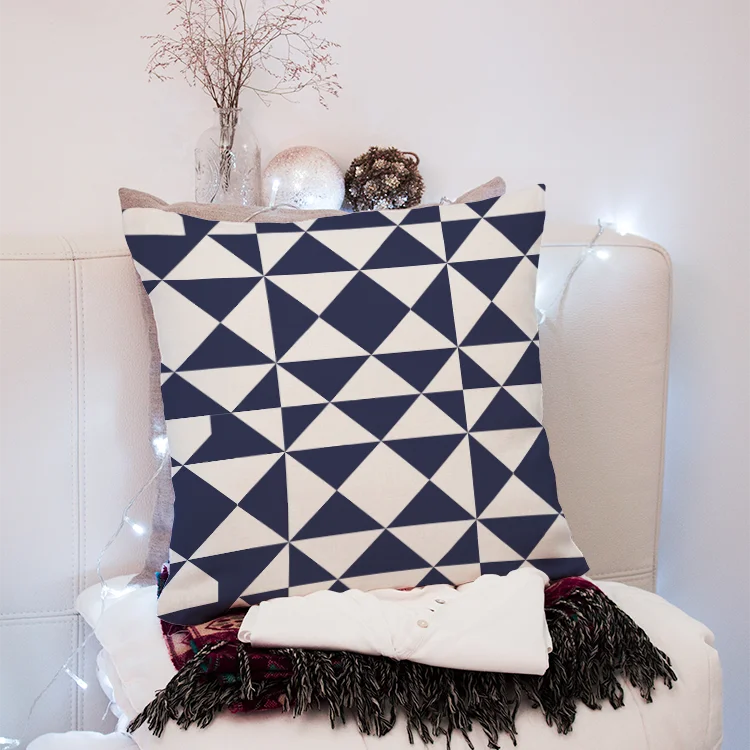 Новинка 2020 чехол для подушки с геометрическим рисунком Простые Модные льняные