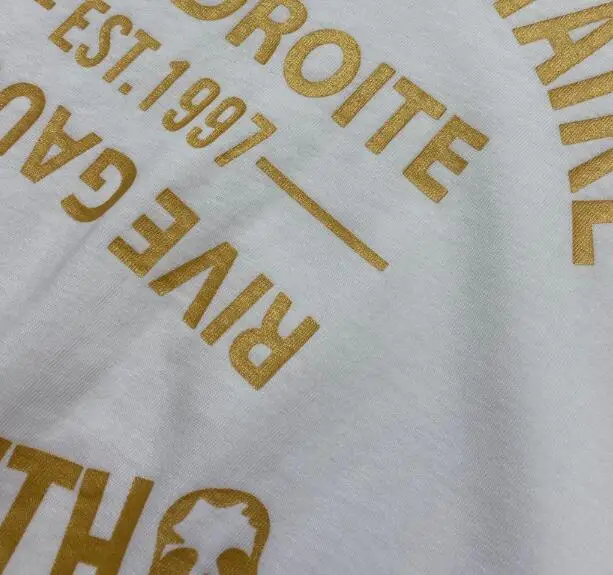 

Women T-shirt Round Neck Short Sleeve Top with Letter Print