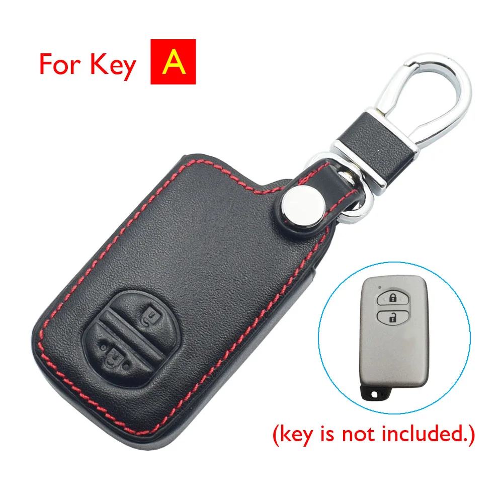 

Кожаный чехол ATOBABI для автомобильного ключа для Toyota Avalon Camry Corolla Highlander Prius RAV4 Venza 2 3 4 Кнопка смарт-пульт дистанционного управления