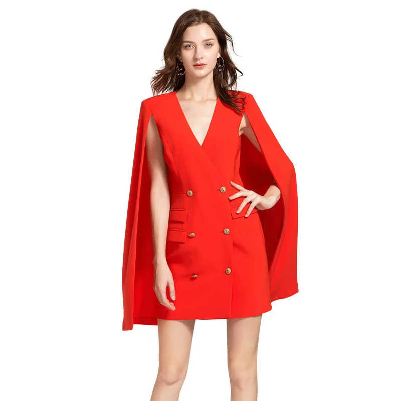 Весенняя новинка Корейская версия плаща маленький костюм-платье для женщин