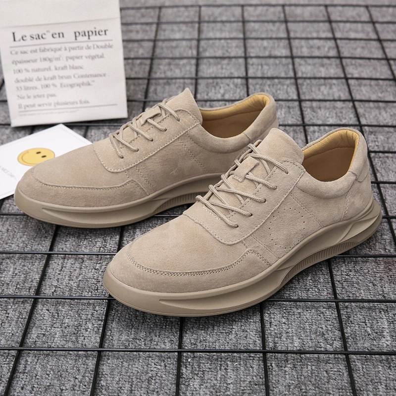 Новинка 2021 года Сезон весна-осень Повседневная замшевая обувь Мужская модная