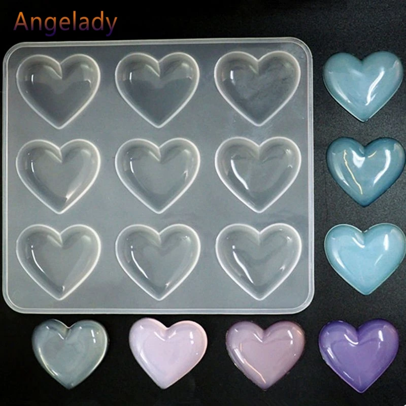 9 чашек сердце шоколадная силиконовая для десерта форма выпечки кекса Смола