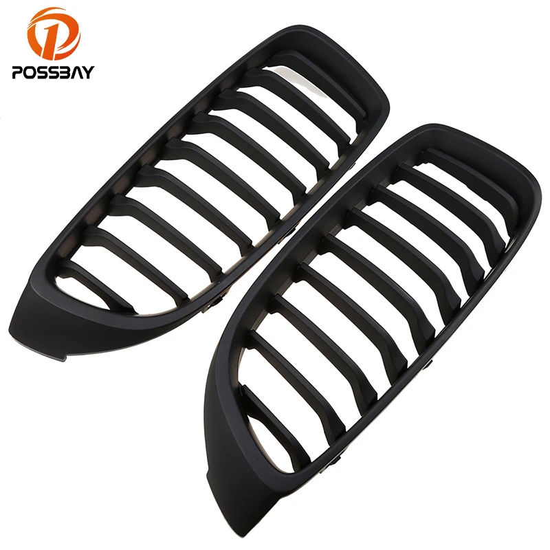 Передняя решетка POSSBAY матовая черная детская для BMW 4-Series F32 425d/428i/428iX Coupe 2013-2016