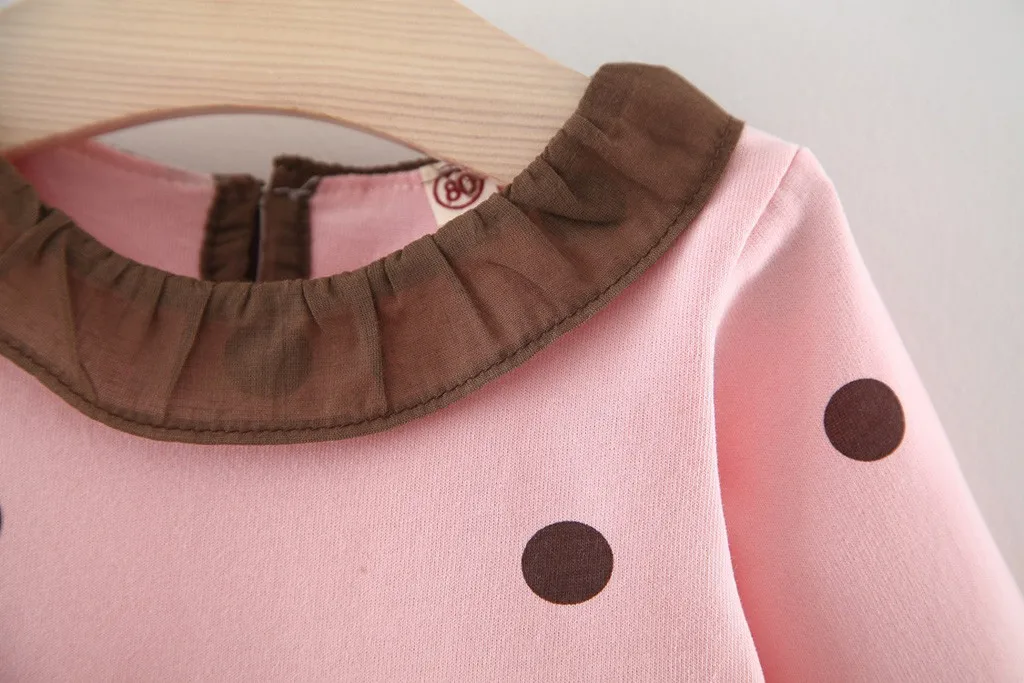 Платье принцессы в горошек для маленьких девочек платье из тюля с принтом зимняя