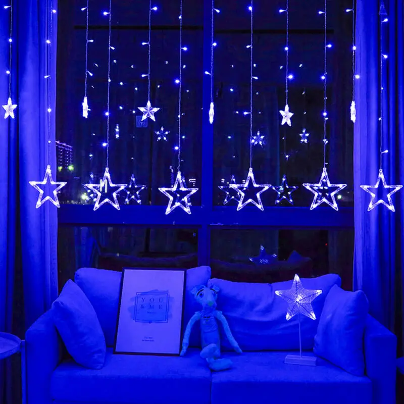 Светодиодный Звездный шнур сказочные декоративные рождественские огни USB