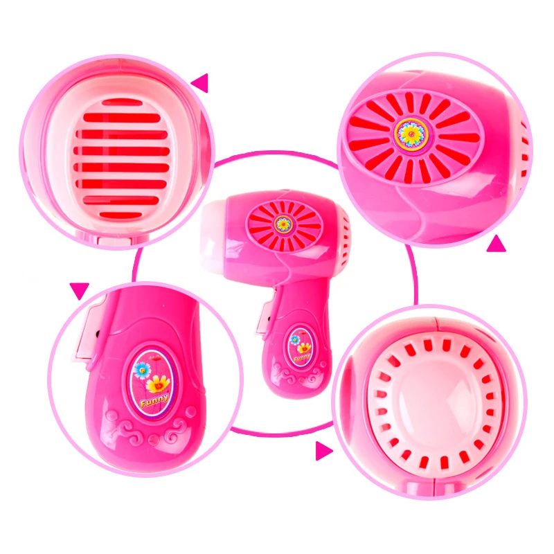 

Pretend Mini Simulation Educational Play Kitchen Toys Set Light-up & Sound Pink Household Appliances Toy for Kids Girl Gift Toy