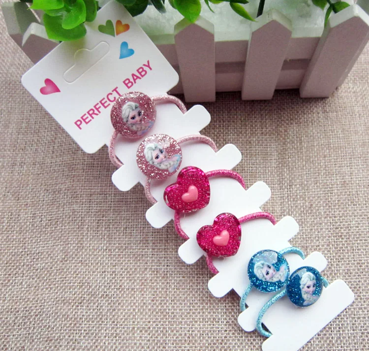 Детский зажим для волос с героями мультфильмов Disney 6 шт. веревка головы Эльзы