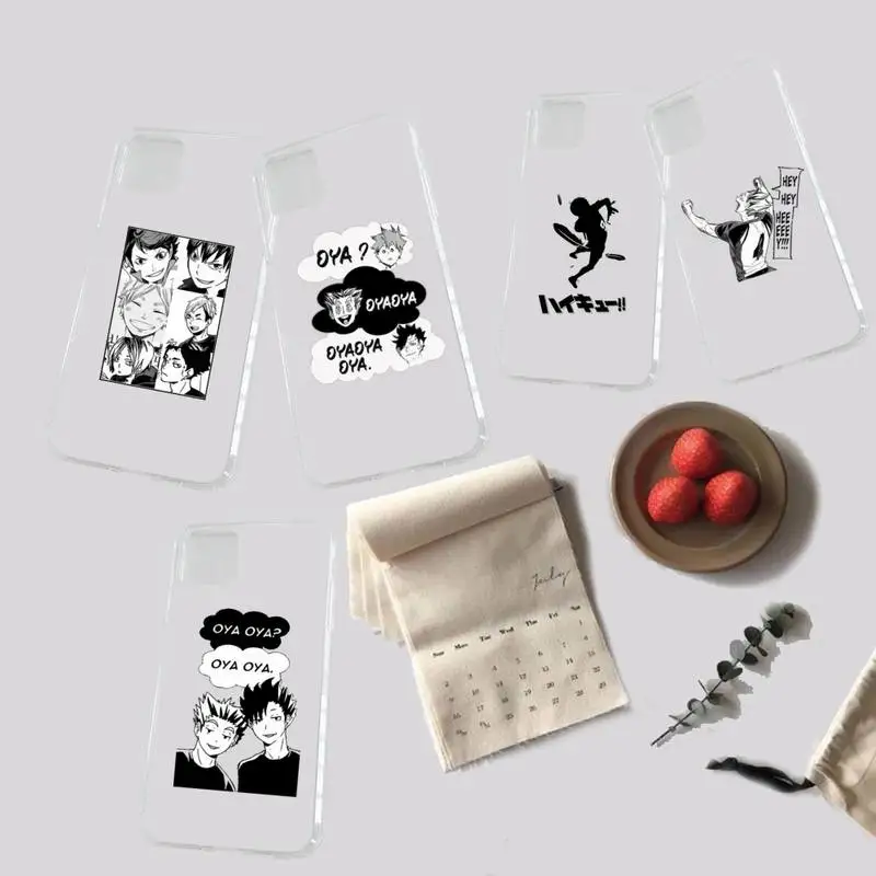 

tsukishima kei Haikyuu anime series Phone Case Transparent for iPhone 7 8 11 12 13 s mini pro X XS XR MAX Plus