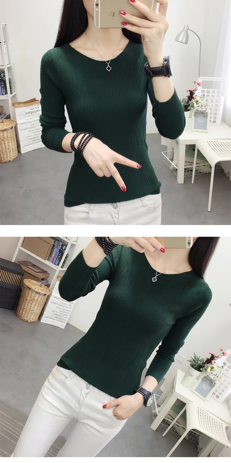 OHCLOTHINGnew style2019, короткий рукав, хлопок, круглый вырез, свитер, Женский рукав, голова, рукав, рубашка, пять, Одноцветный, плотный свитер, тонкий, ремонт
