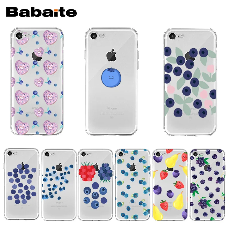 

Fruit blueberry Coque Shell Phone Case for iPhone 8 7 6 6S plus X xr Xs Max 5 5s 11 pro max Cover Conque Mobile Cases