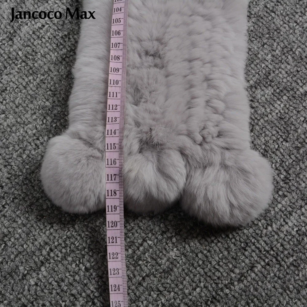 Плотный вязаный шарф Jancoco Max Lady из натурального кролика Рекс высококачественные