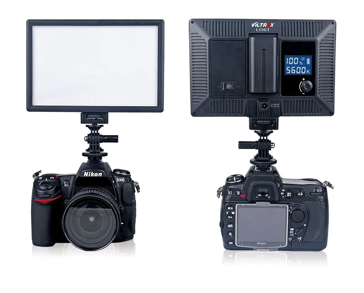 Viltrox L116T светодиодный светильник для видеосъемки 3300K-5600K LCD двухцветный и